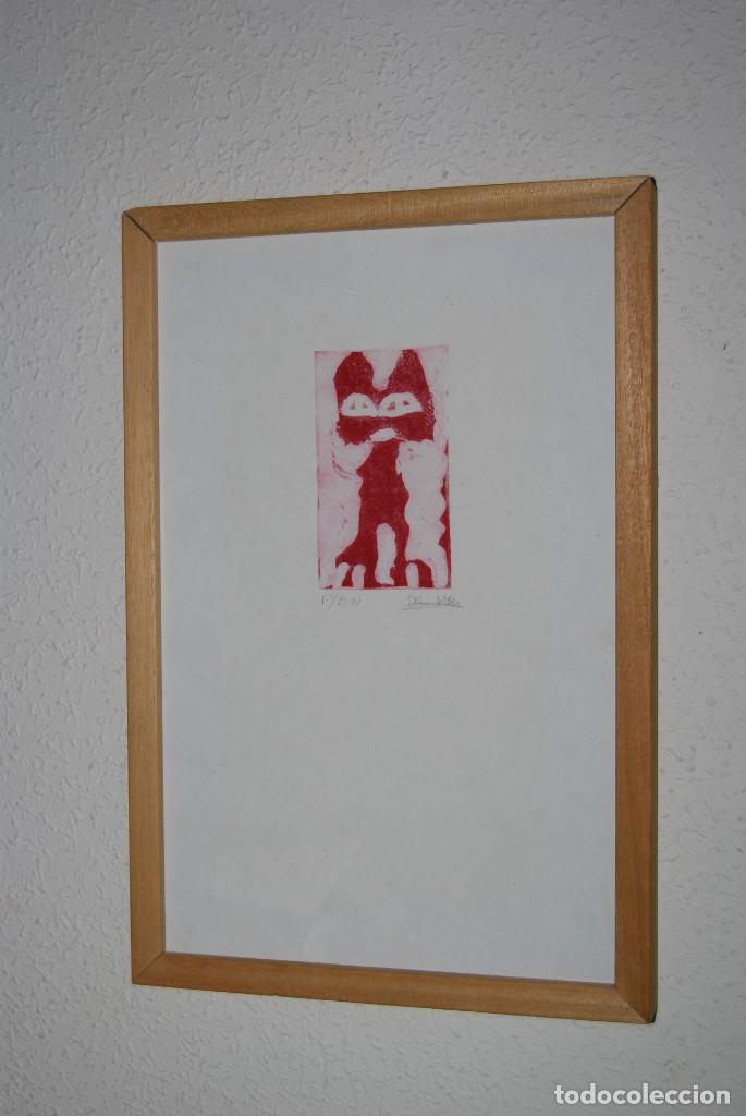 Kunst: GRABADO DE MAR PAJAR&Oacute;N GUERRERO - GATO - P/E IV