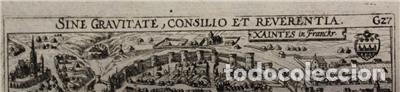 Arte: Vista de Saintes (Francia), 1637. Daniel Meisner y Eberhard Kieser - Foto 3