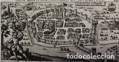 Arte: Vista de Saintes (Francia), 1637. Daniel Meisner y Eberhard Kieser - Foto 4