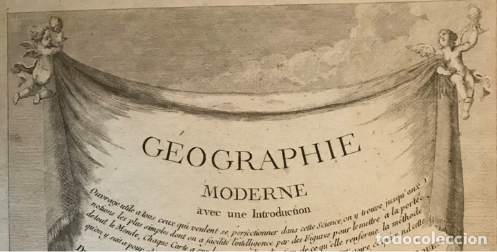Arte: Frontispicio de la Geographie Moderna, 1767. A. Clouet - Foto 4