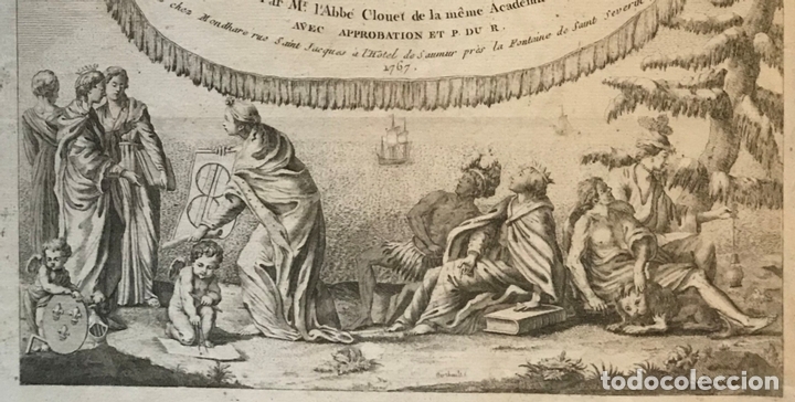 Arte: Frontispicio de la Geographie Moderna, 1767. A. Clouet - Foto 5