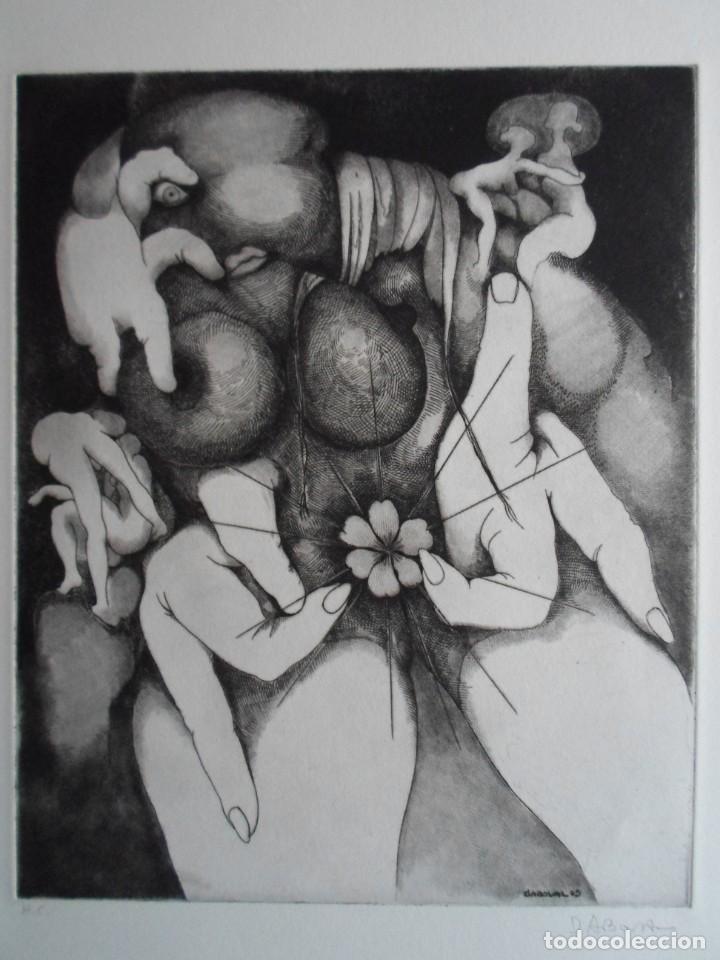 Art: Pierre Daboval (Par&iacute;s, Francia, 1918-2015) grabado 1976 de 30x25 papel 35x49cms, firmado l&aacute;piz y HC
