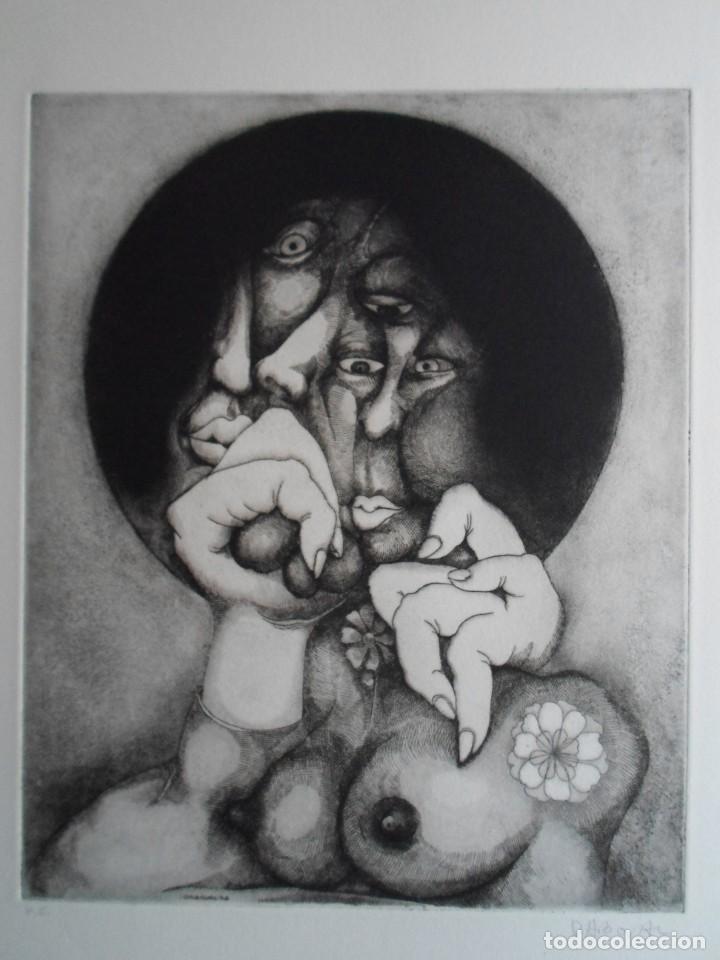 Art: Pierre Daboval (Par&iacute;s, Francia, 1918-2015) grabado 1976 de 30x25 papel 35x49cms, firmado l&aacute;piz y HC