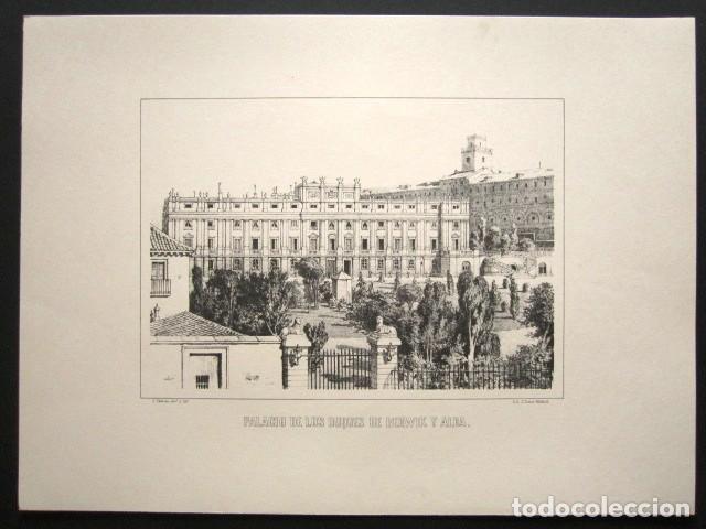 Arte: GRABADO PALACIO DE LOS DUQUES DE BERWIK Y ALBA. - Foto 1