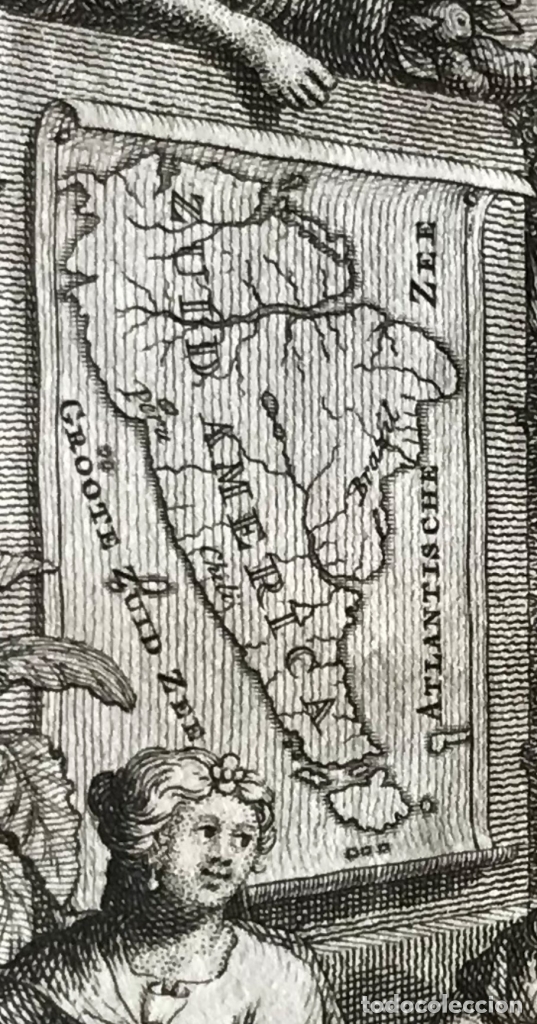 Arte: Frontispicio y mapa de Am&eacute;rica del sur, 1767. I. Tirion/Philips - Foto 8