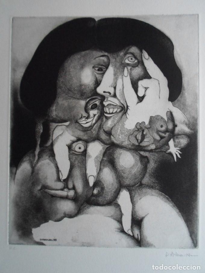 Art: Pierre Daboval (Par&iacute;s, Francia, 1918-2015) grabado 1976 de 30x25 papel 35x49cms, firmado l&aacute;piz y HC