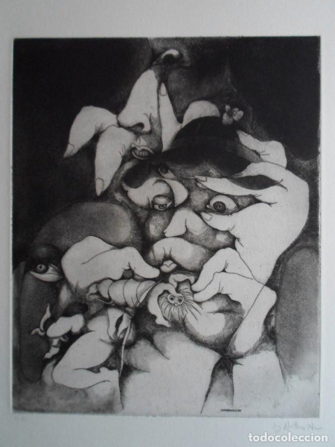 Art: Pierre Daboval (Par&iacute;s, Francia, 1918-2015) grabado 1976 de 30x25 papel 35x49cms, firmado l&aacute;piz y HC