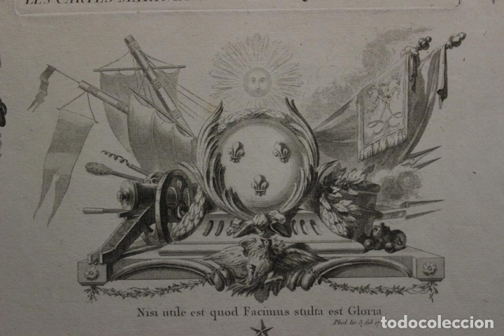 Arte: Gran frontispicio de atlas, 1722. Nicolas Bellin - Foto 3