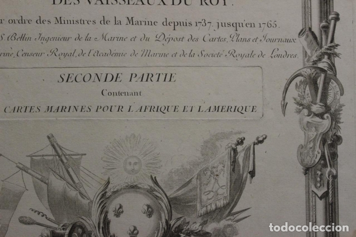 Arte: Gran frontispicio de atlas, 1722. Nicolas Bellin - Foto 5