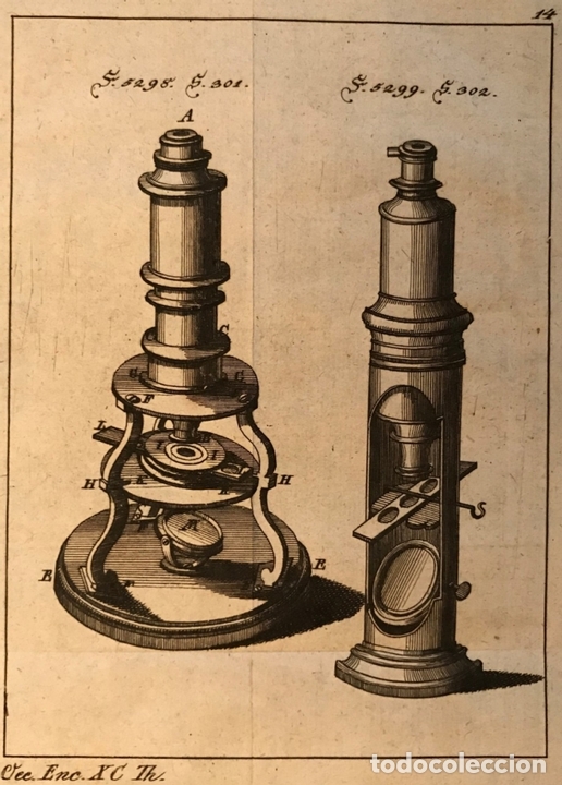 Arte: Dos microscobios barrocos, hacia 1770. An&oacute;nimo - Foto 1