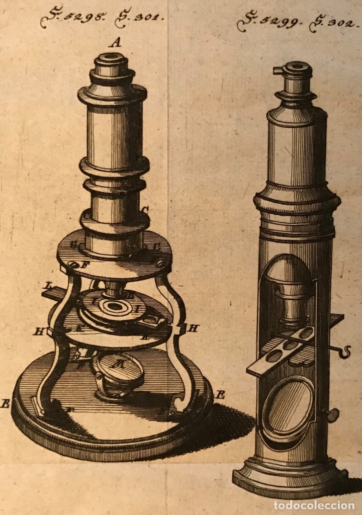 Arte: Dos microscobios barrocos, hacia 1770. An&oacute;nimo - Foto 3