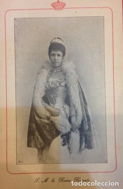 Arte: ANTIGUA LAMINA DE LA REINA REGENTE