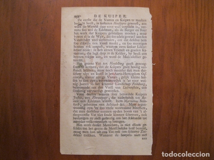 Arte: El fabricante de barriles, 1699. Weigel - Foto 3