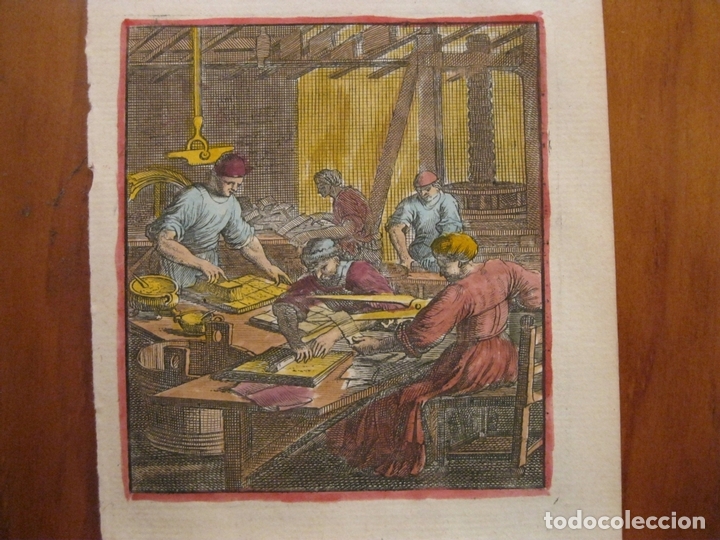 Arte: El fabricante de naipes, 1699. Weigel - Foto 1