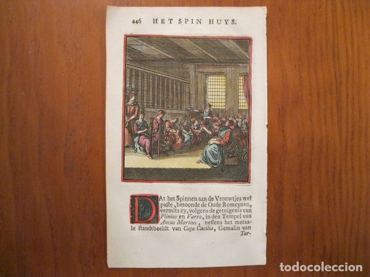 Arte: Hilatura de textiles a mano, 1699. Weigel - Foto 2