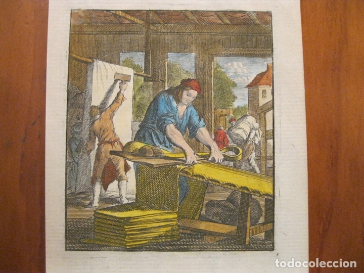 Arte: El cortador de textil en seco, 1699. Weigel - Foto 1
