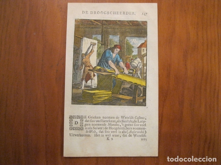 Arte: El cortador de textil en seco, 1699. Weigel - Foto 2