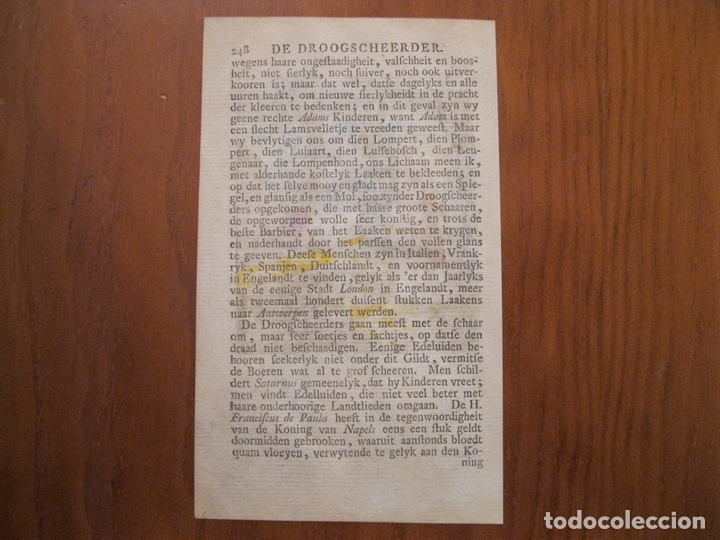 Arte: El cortador de textil en seco, 1699. Weigel - Foto 3