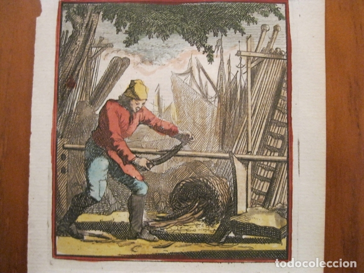 Arte: El fabricante de velas de barco, 1699. Weigel - Foto 1