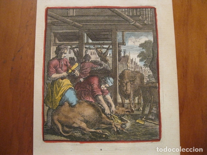 Arte: El carnicero, 1699. Weigel. - Foto 1