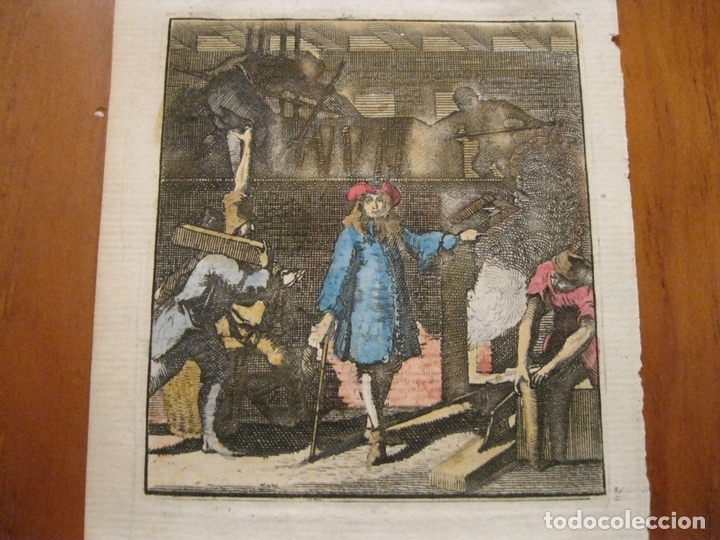 Arte: El trabajador del horno, 1699. Weigel - Foto 1
