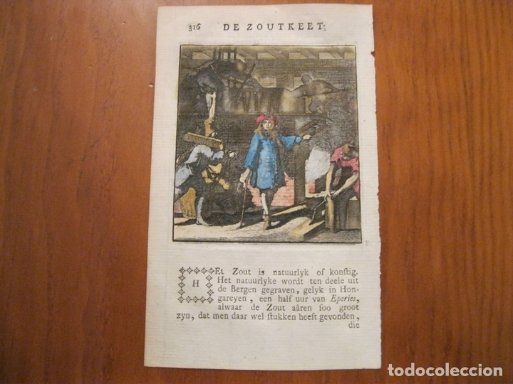 Arte: El trabajador del horno, 1699. Weigel - Foto 2