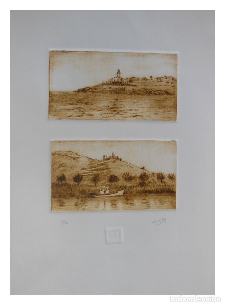 Arte: Punta seca : EL FAR I EL RIU, CULLERA (Original) VALLS Andreu. - Foto 1
