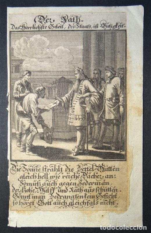 Arte: La profesi&oacute;n de se&ntilde;or del Tribunal del Consejo, 1711. Weigel - Foto 1