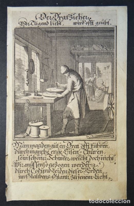 Arte: La profesi&oacute;n de artesano, 1711. Weigel - Foto 1