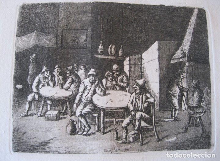 Arte: Escena del interior de una taberna, 1786. Adriaen Van Ostade/Deuchar - Foto 1