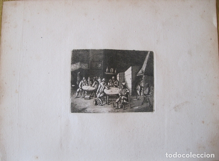 Arte: Escena del interior de una taberna, 1786. Adriaen Van Ostade/Deuchar - Foto 3
