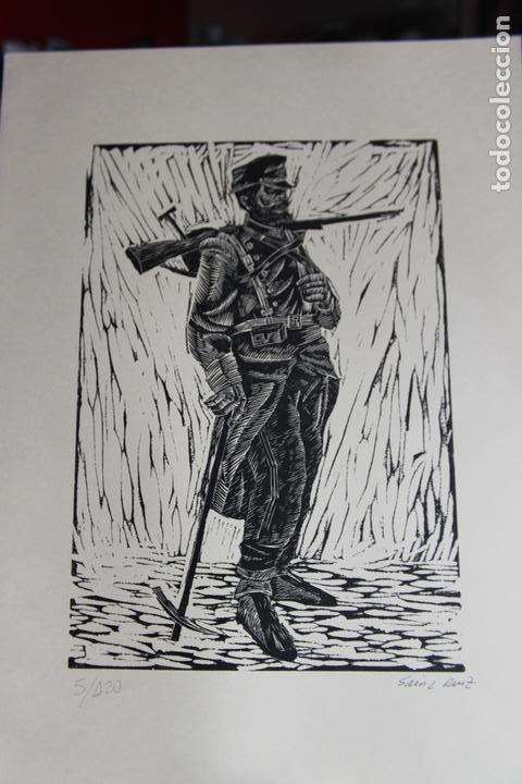 Art: Xilograf&iacute;a tema militar Sa&iacute;nz Ruiz