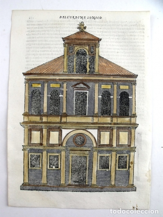 Arte: Fachada de un edificio renacentista, 1565. Serlio - Foto 1