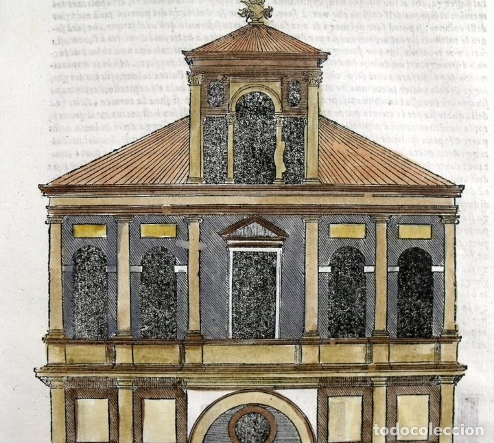 Arte: Fachada de un edificio renacentista, 1565. Serlio - Foto 2