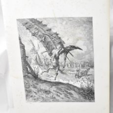 Arte: GRABADO ORIGINAL DORÉ, CASELL COMPAGNY, 1870, 1ª ED.(PARA SUSCRIPTORES), DON QUIJOTE Nº215, 27X36 CM