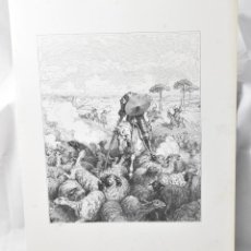 Arte: GRABADO ORIGINAL DORÉ, CASELL COMPAGNY, 1870, 1ª ED.(PARA SUSCRIPTORES), DON QUIJOTE Nº198, 27X36 CM