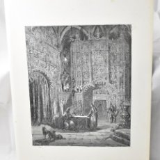 Arte: GRABADO ORIGINAL DORÉ, CASELL COMPAGNY, 1870, 1ª ED.(PARA SUSCRIPTORES), DON QUIJOTE Nº242, 27X36 CM