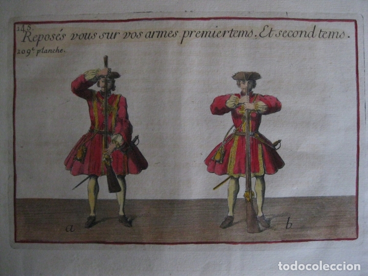 Arte: Presentaci&oacute;n de armas-Rifles, 1746. Girard - Foto 1