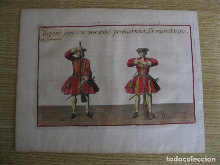 Arte: Presentaci&oacute;n de armas-Rifles, 1746. Girard - Foto 3