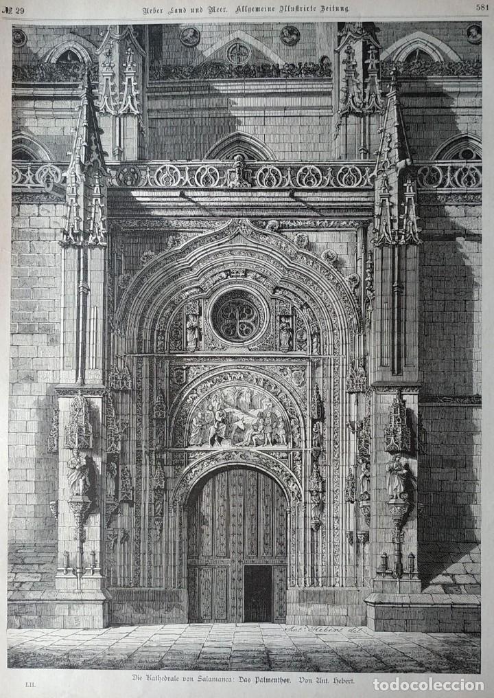 Art: 1884 - Original - Salamanca - Extraido Deutche Illusfrirte Beitung -Tama&ntilde;o hoja 38 x 28 cms