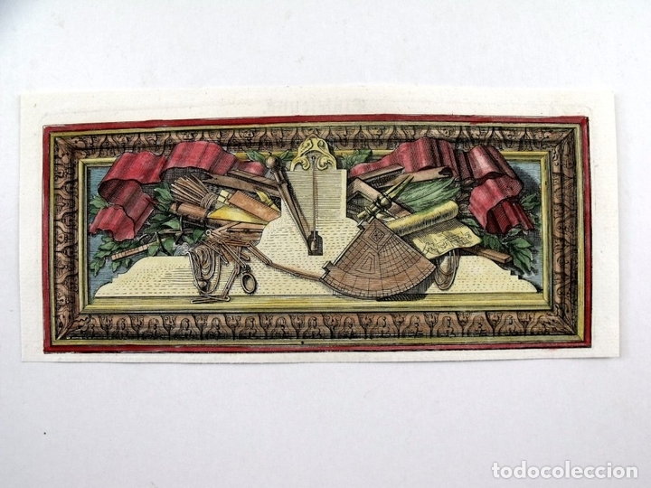 Arte: Instrumentos matem&aacute;ticos, 1679. Sandrart - Foto 2