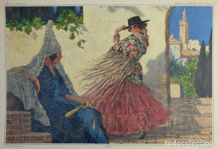 Kunst: Fotograbado de Stehli Fr&egrave;res de un cuadro de Manolas Serie 198