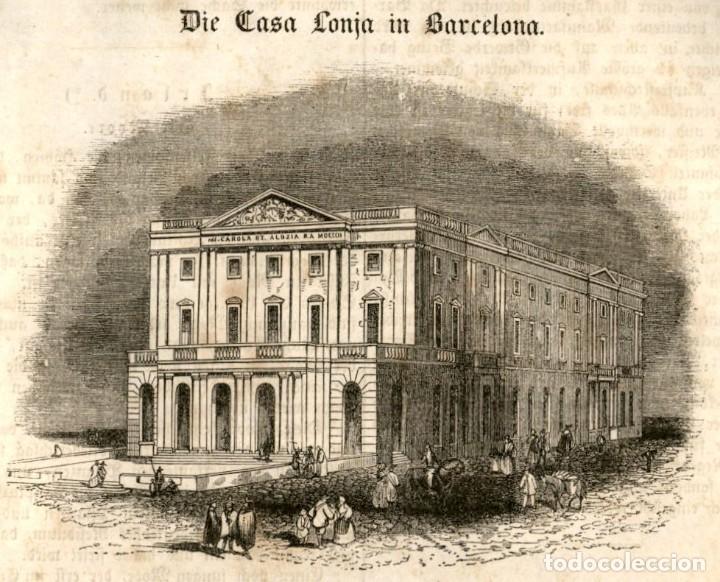 Art: 1865 - Original - Casa Lonja Barcelona Extraido Penning Magazijn voor de Jeugd - Grabado 12 x 8 cms