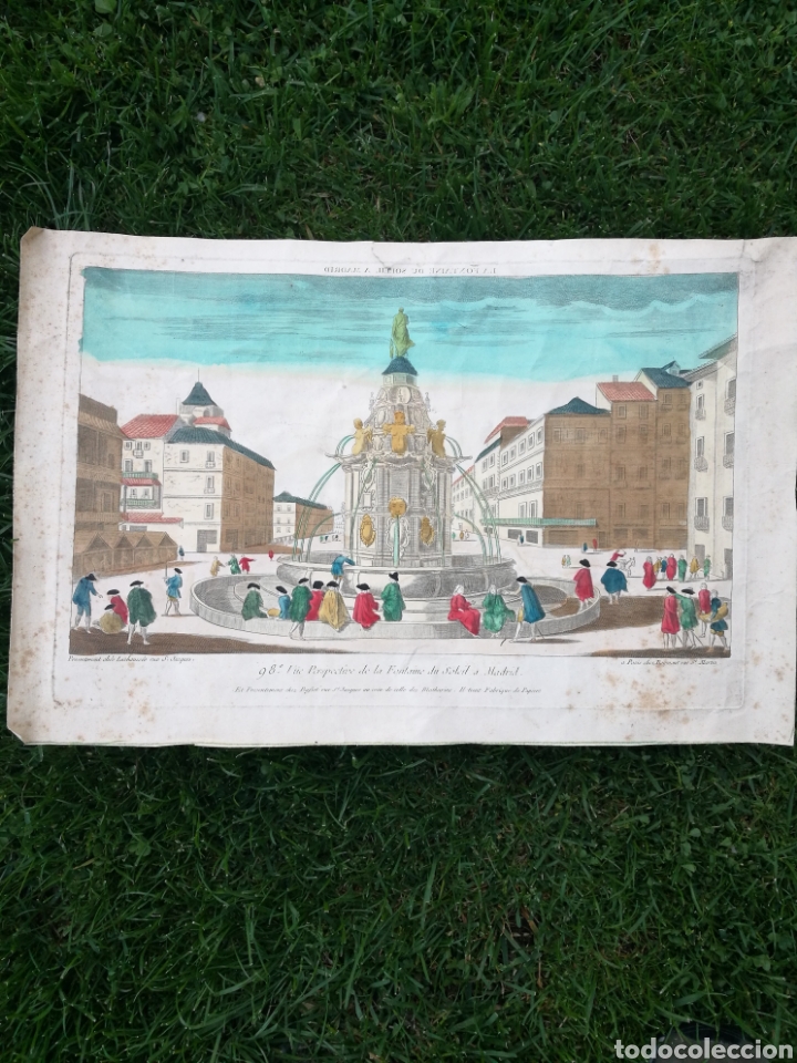 Arte: Grabado siglo XVIII puerta del sol - Foto 1