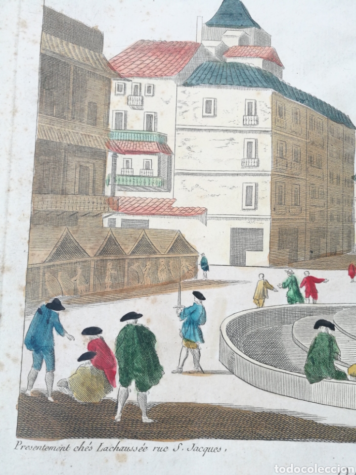 Arte: Grabado siglo XVIII puerta del sol - Foto 4