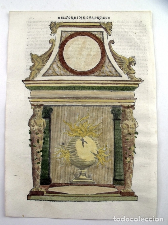 Arte: Bella chimenea renacentista, 1565. Serlio - Foto 1