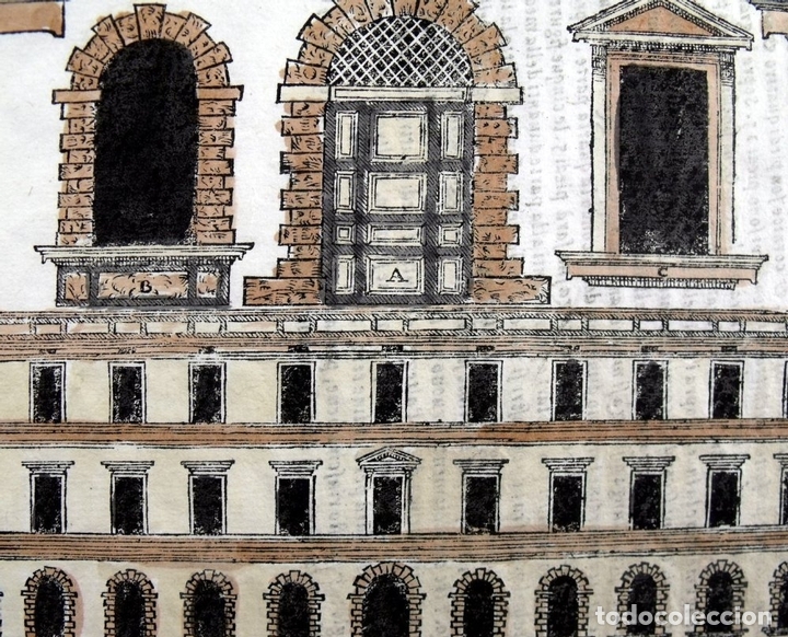 Arte: Fachada de edificio renacentista y detalles, 1565. Serlio - Foto 3