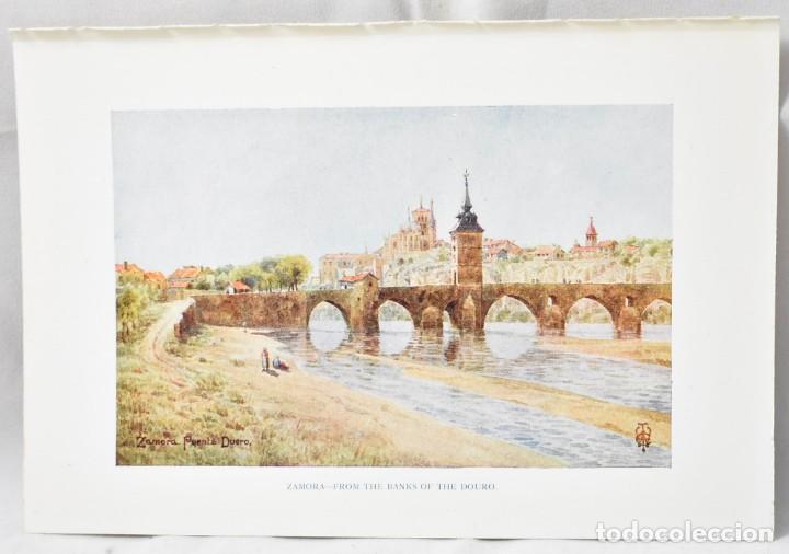 Art: Foto grabado Zamora desde la orilla del Duero, 20x13,5cm, Londr&eacute;s (1925),