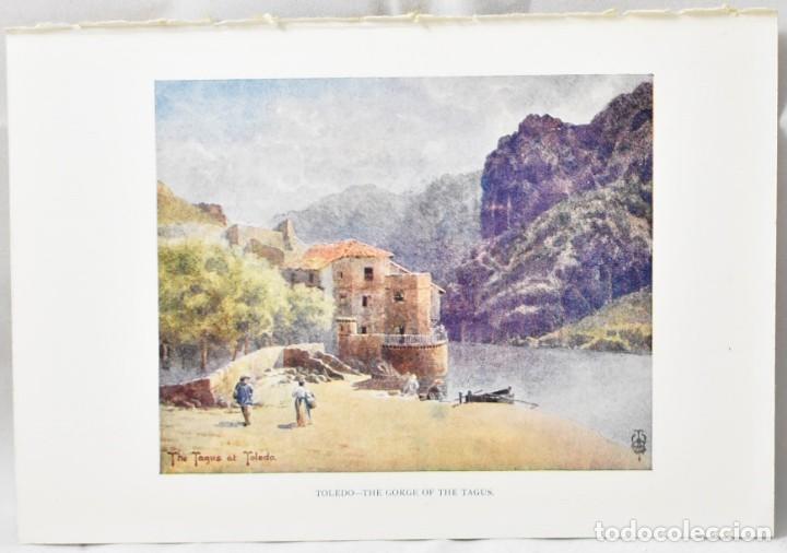 Art: Foto grabado La garganta el Tajo, Toledo, 20x13,5cm, Londr&eacute;s (1925),