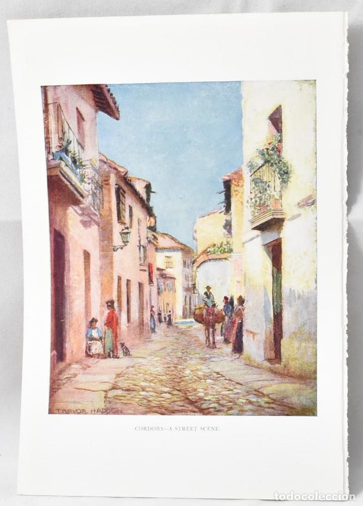 Art: Foto grabado Escena callejera de C&oacute;rdoba, 20x13,5cm, Londr&eacute;s (1925),